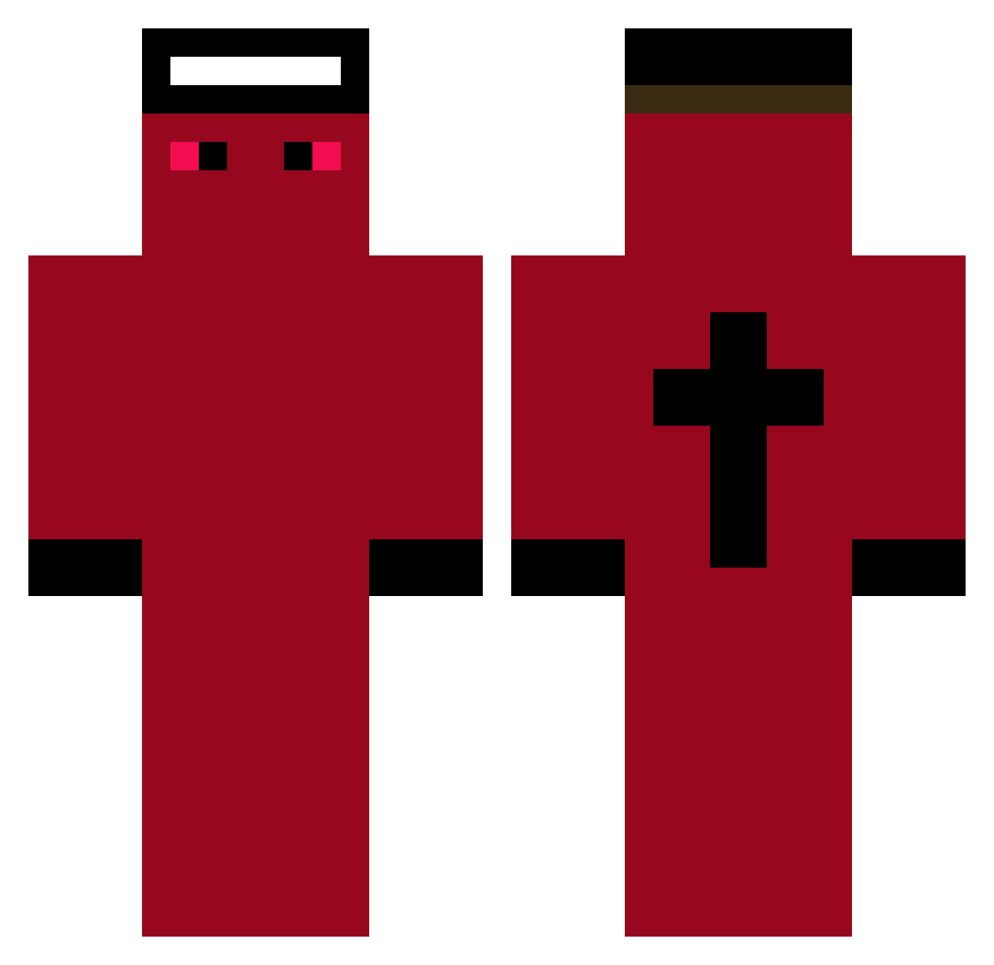 seladorr Minecraft skin, front and back view