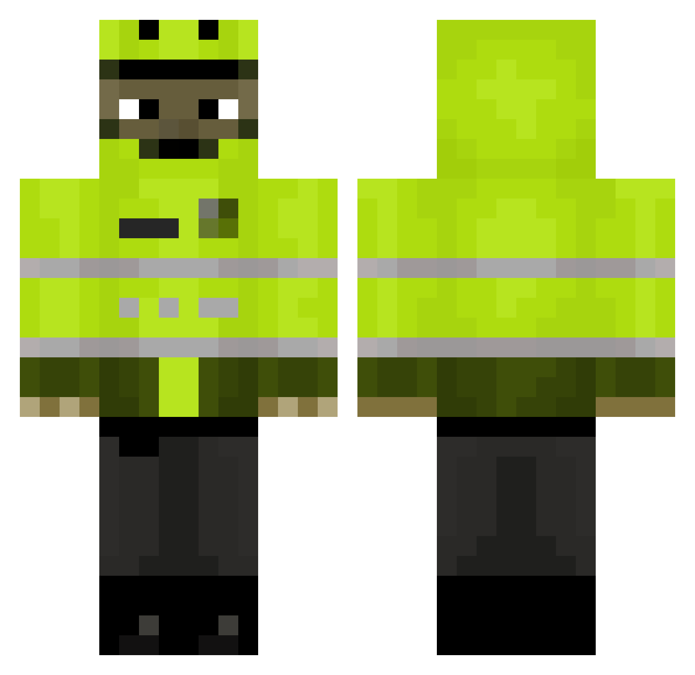 dr_watermelonio Minecraft skin, front and back view
