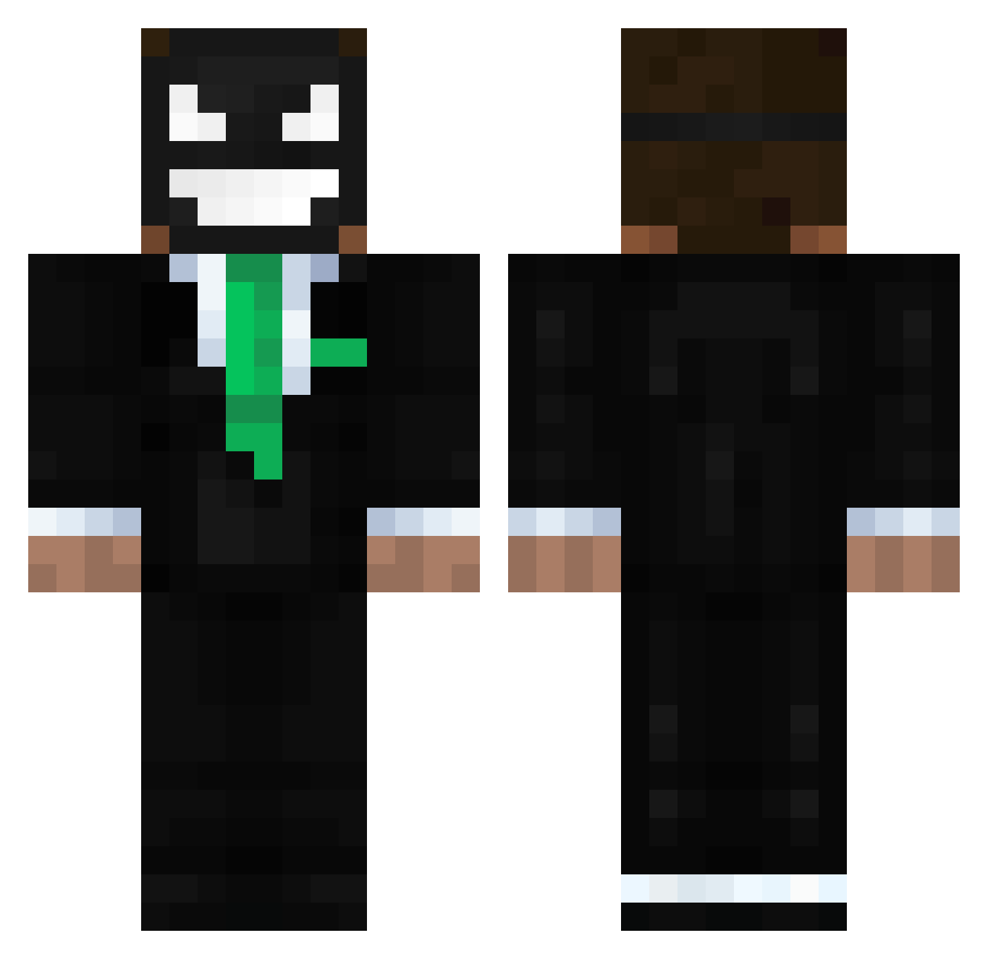 Tesuu69 Minecraft skin, front and back view