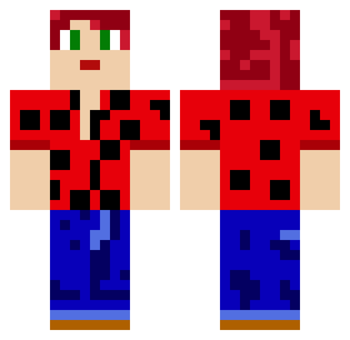 puppychoww Minecraft skin, front and back view