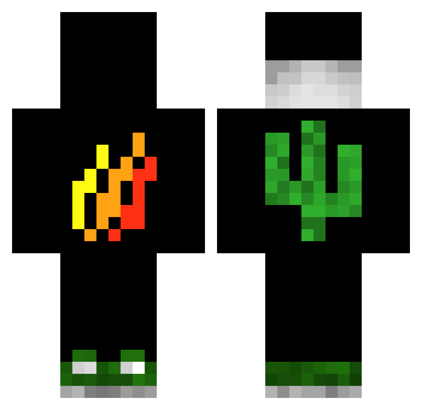 Tacossss Minecraft skin, front and back view