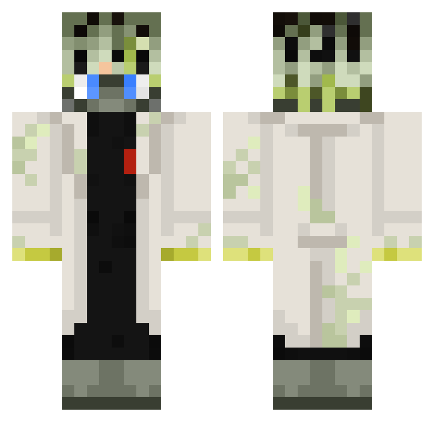 Nixo_PL Minecraft skin, front and back view