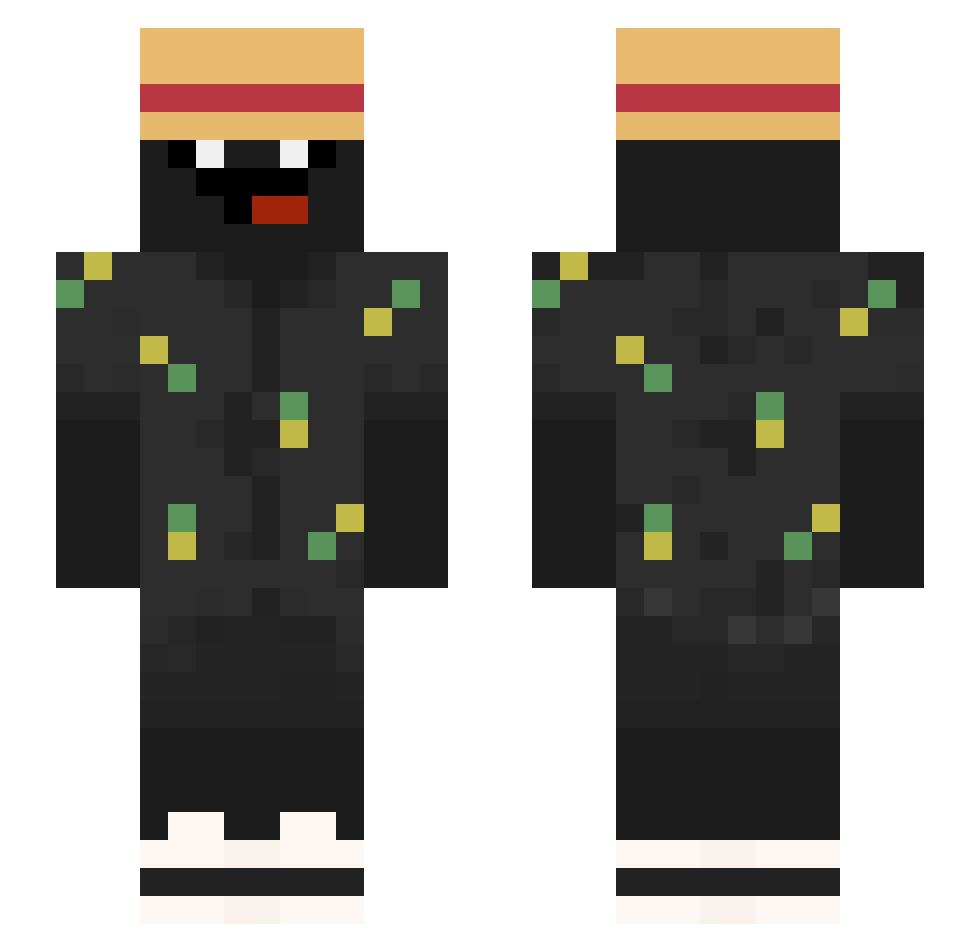 Wmsalles Minecraft skin, front and back view