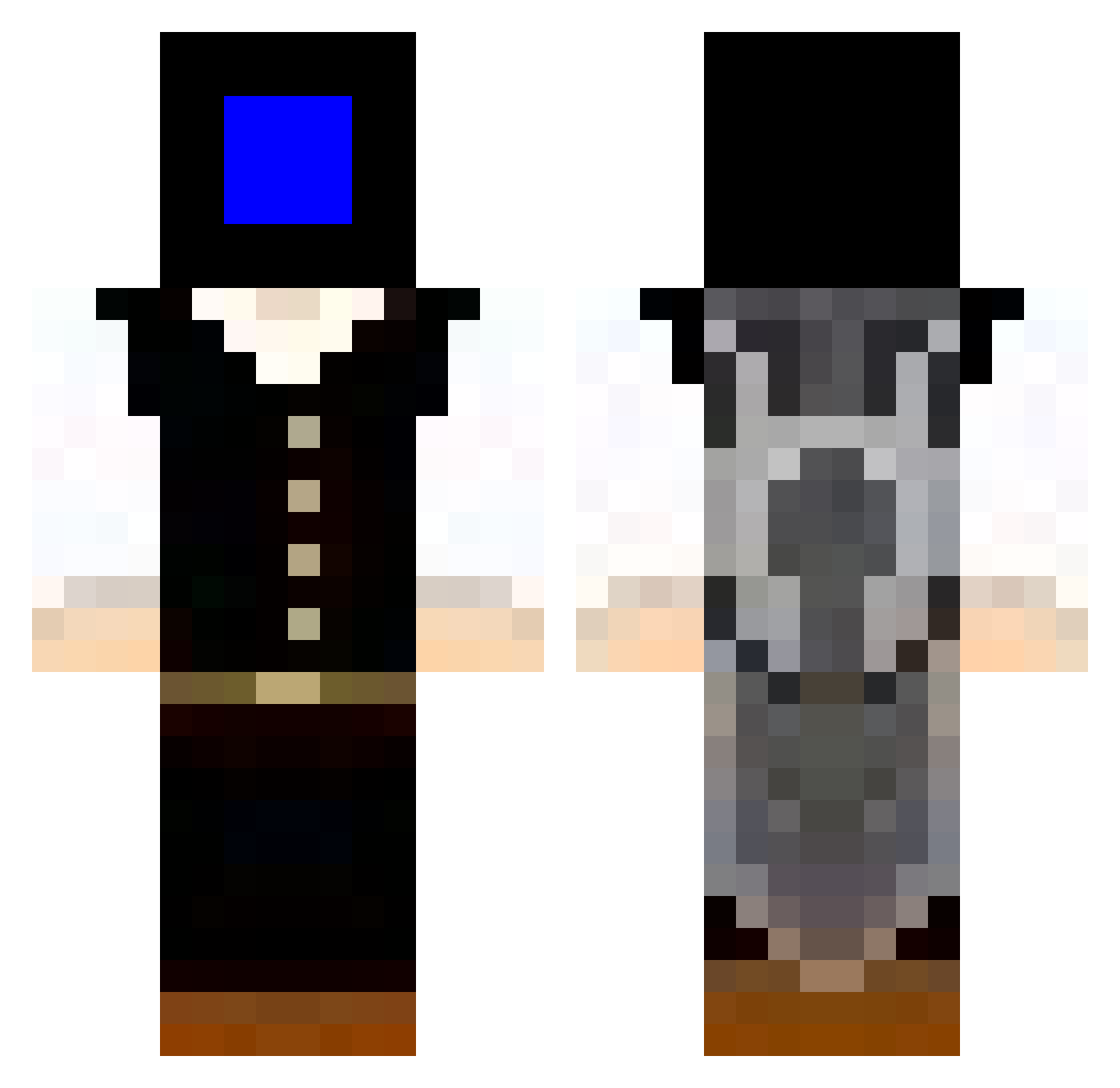 BLDSV_Byunghyun Minecraft skin, front and back view