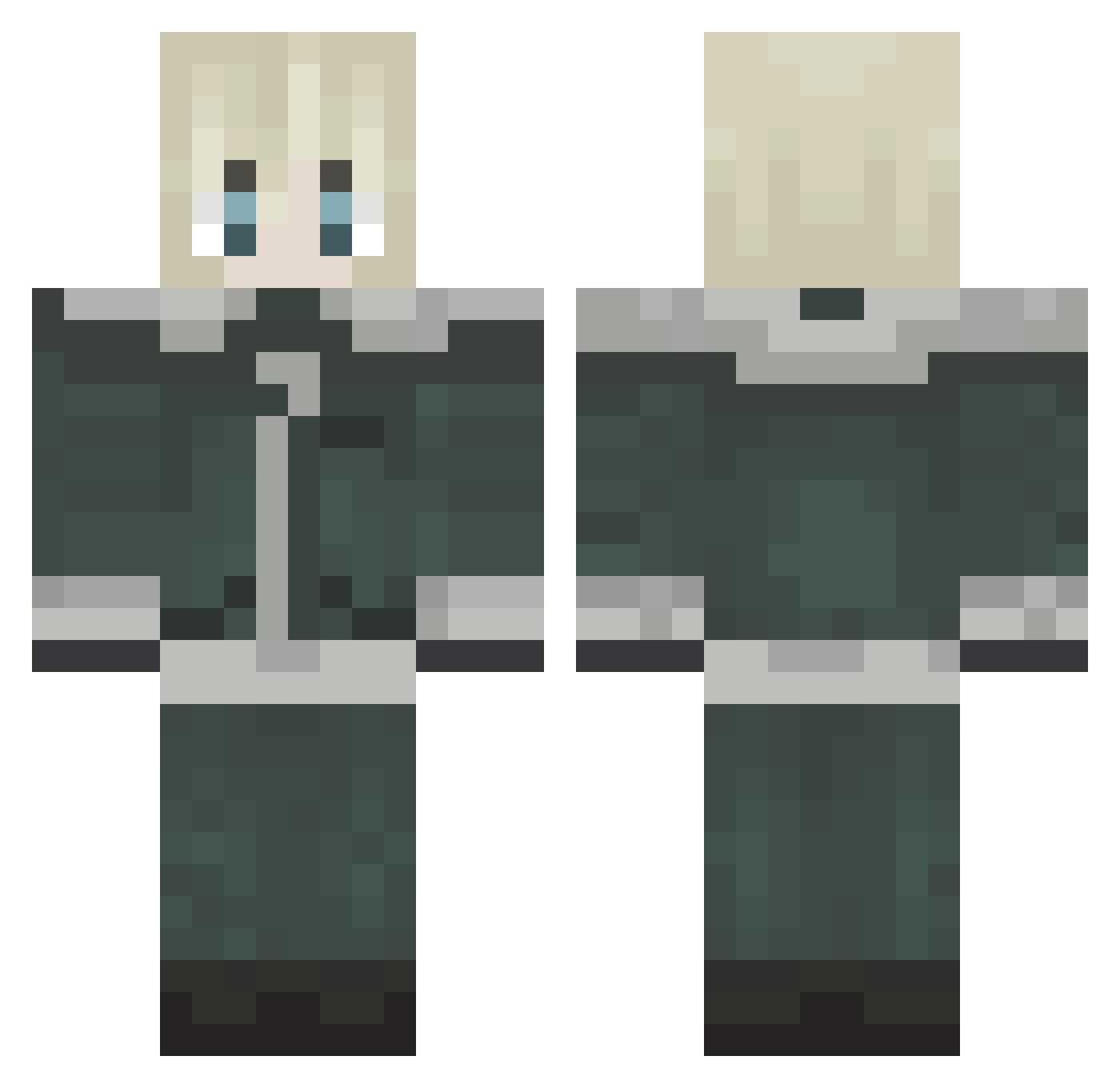 Euruu Minecraft skin, front and back view