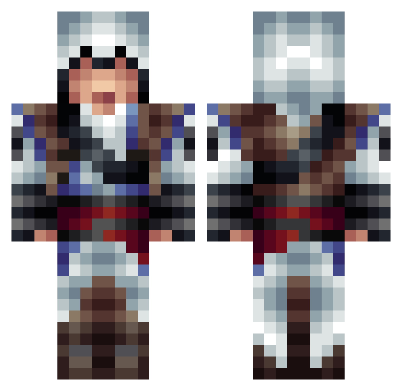 LudaraUdara Minecraft skin, front and back view