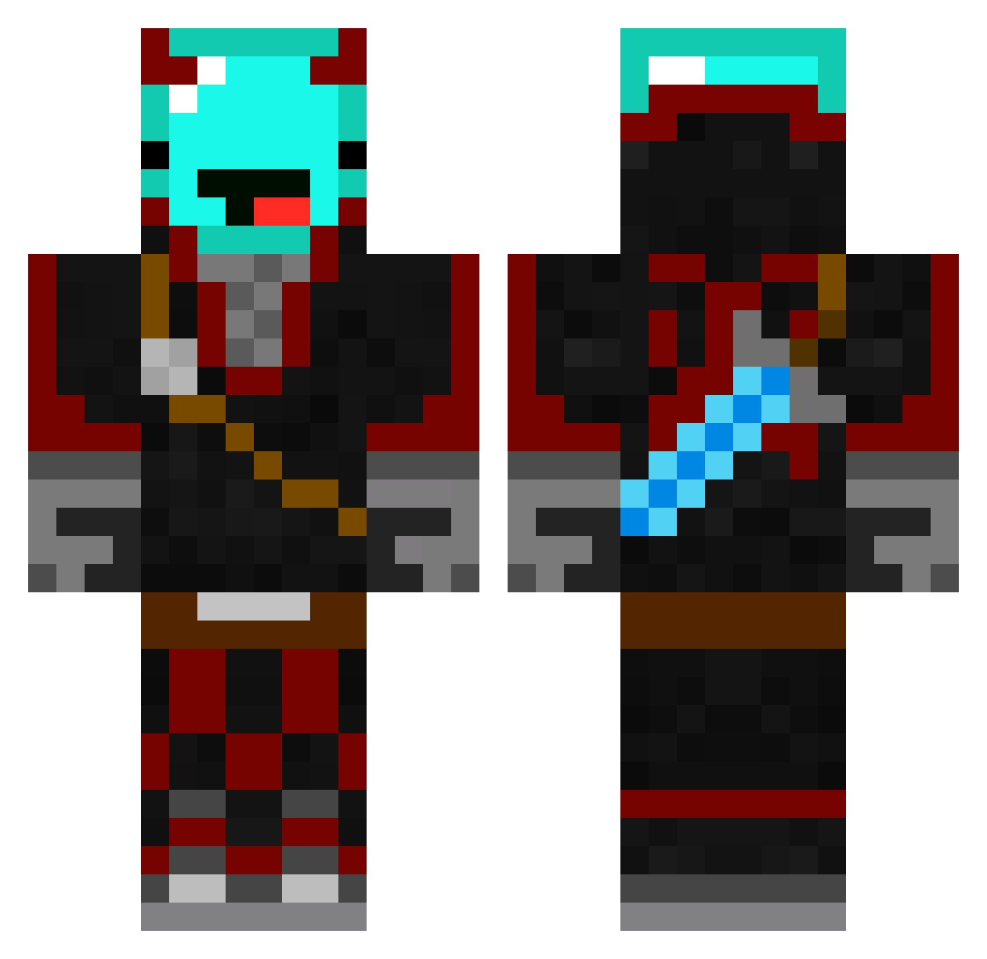 MarcBoyHalo1 Minecraft skin, front and back view
