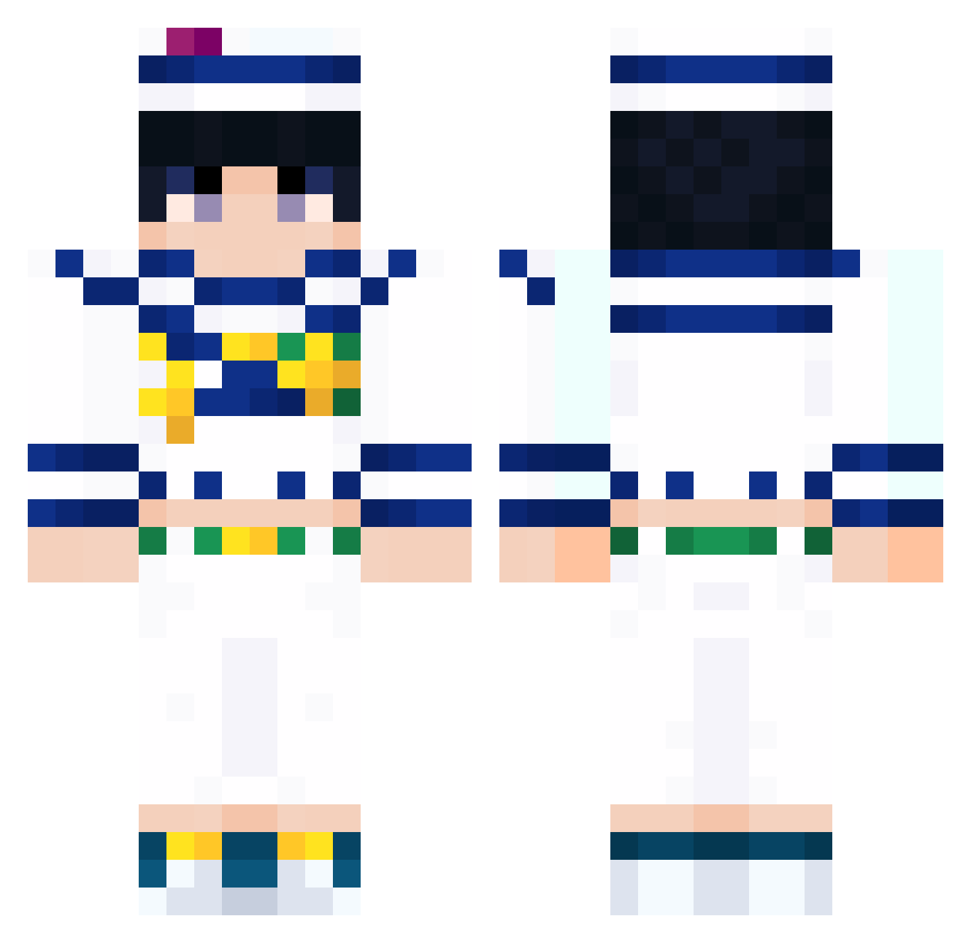 Akiralcool Minecraft skin, front and back view