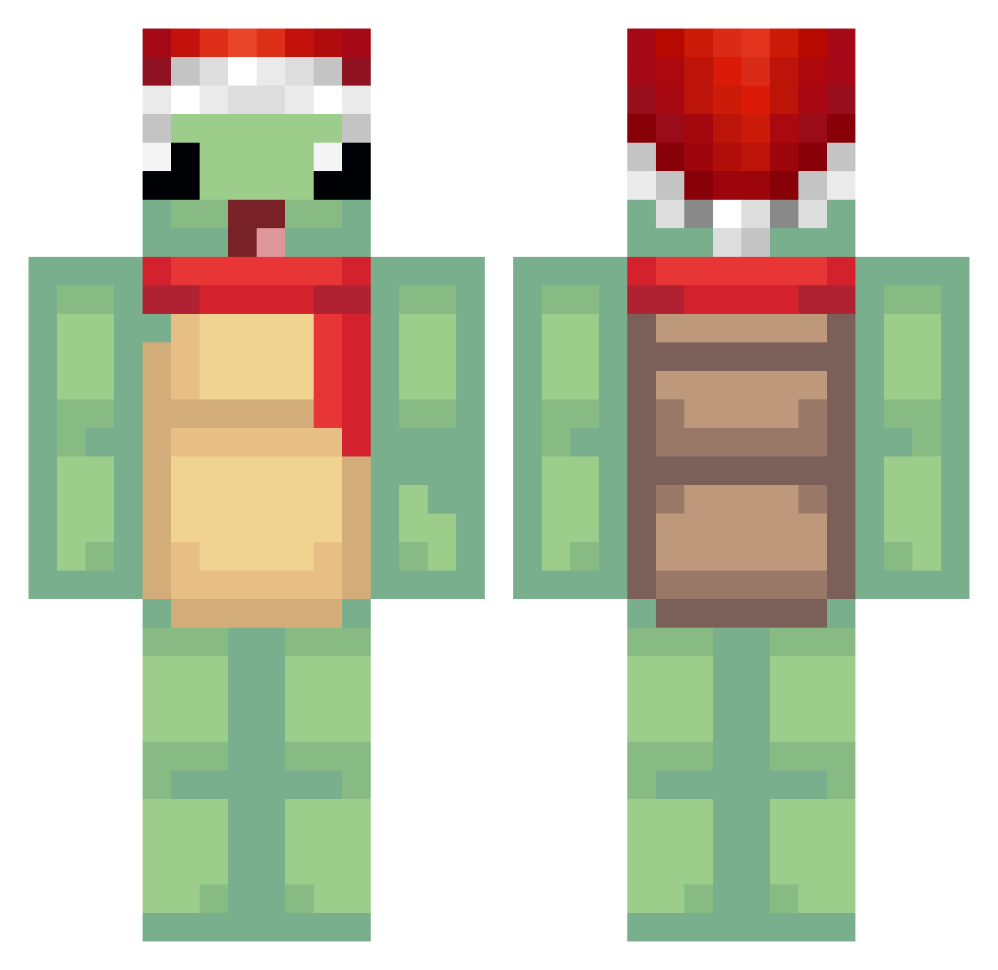 GG_Kronik Minecraft skin, front and back view