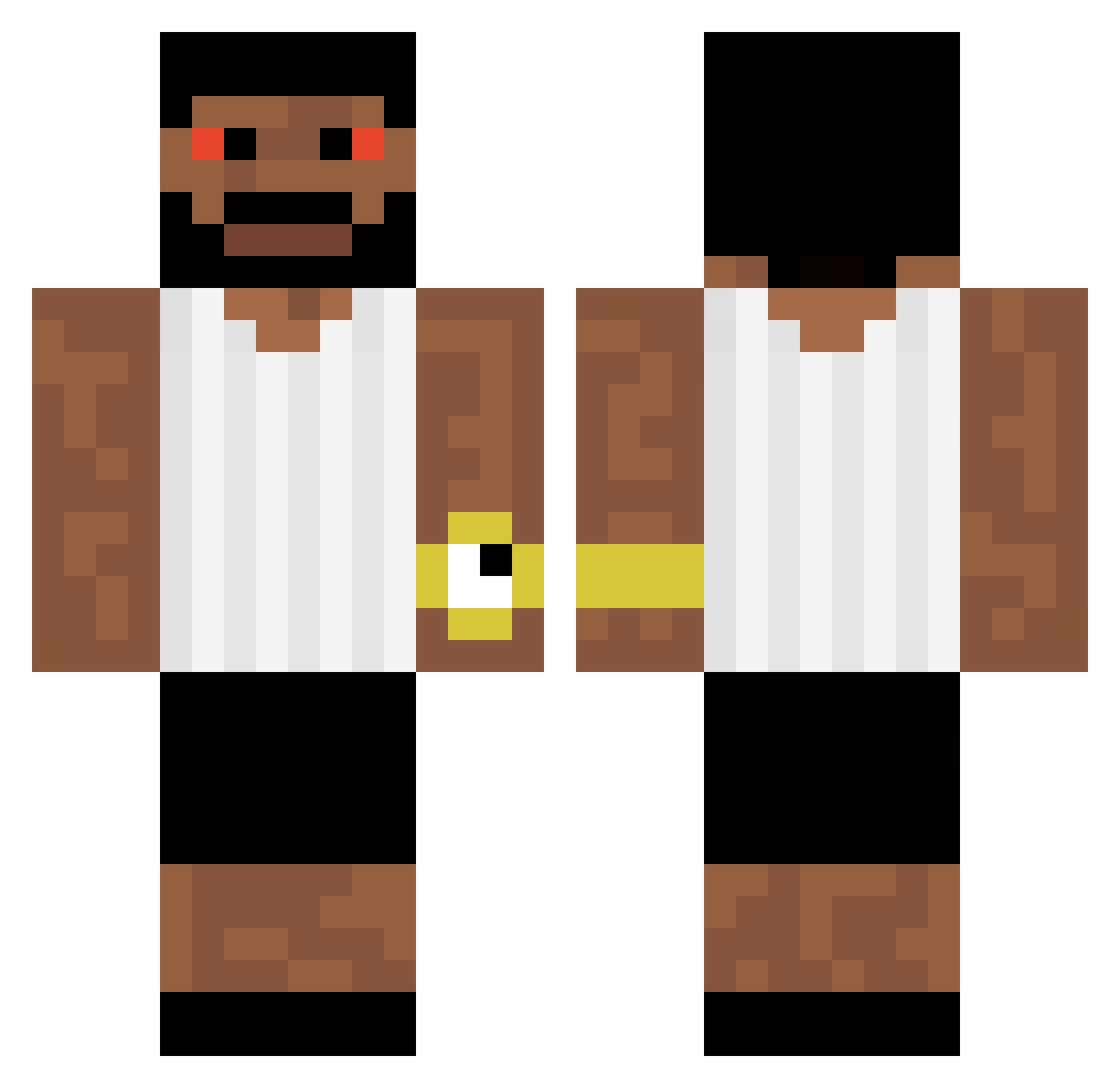 Mogguje Minecraft skin, front and back view