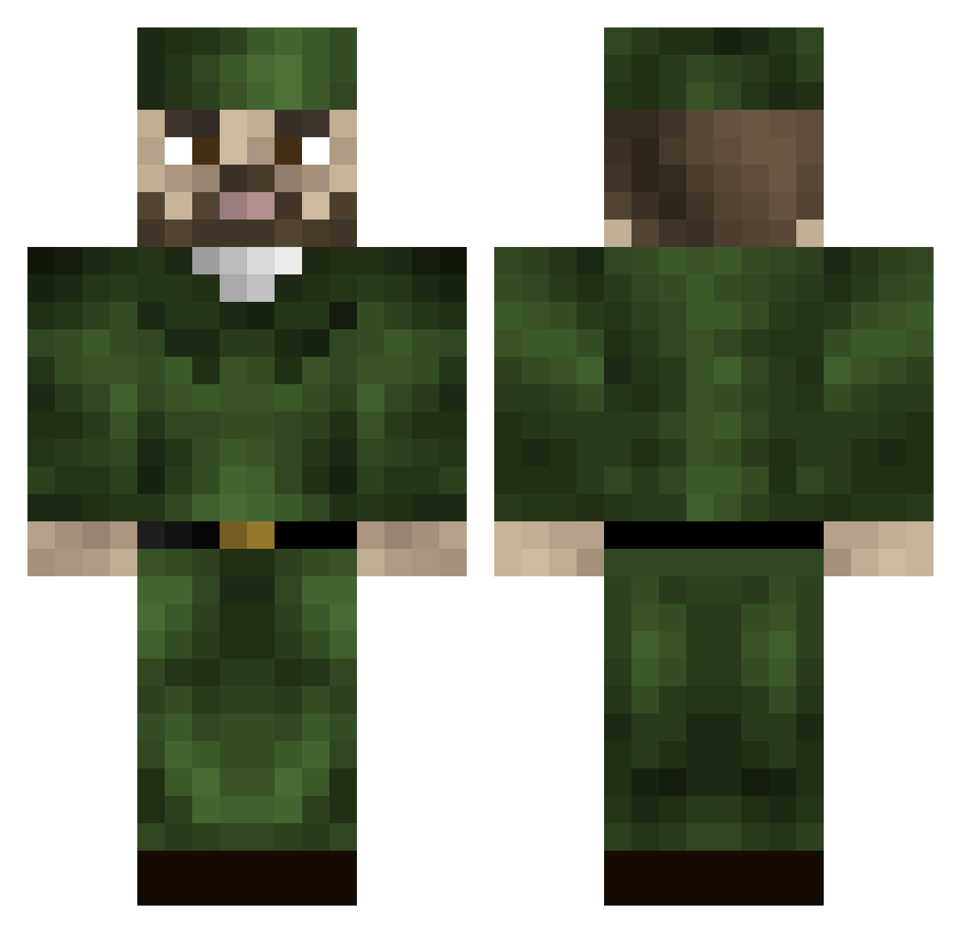 Saoirsed Minecraft skin, front and back view