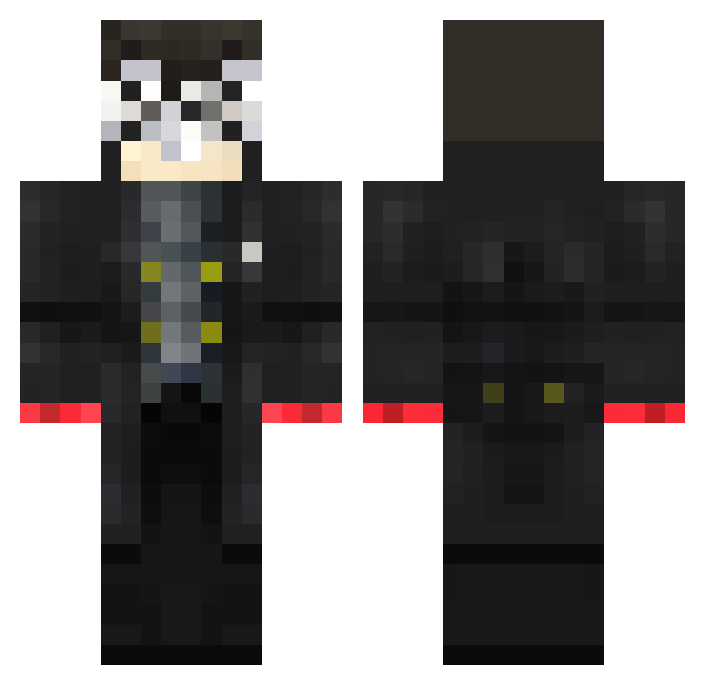 edgjyet Minecraft skin, front and back view