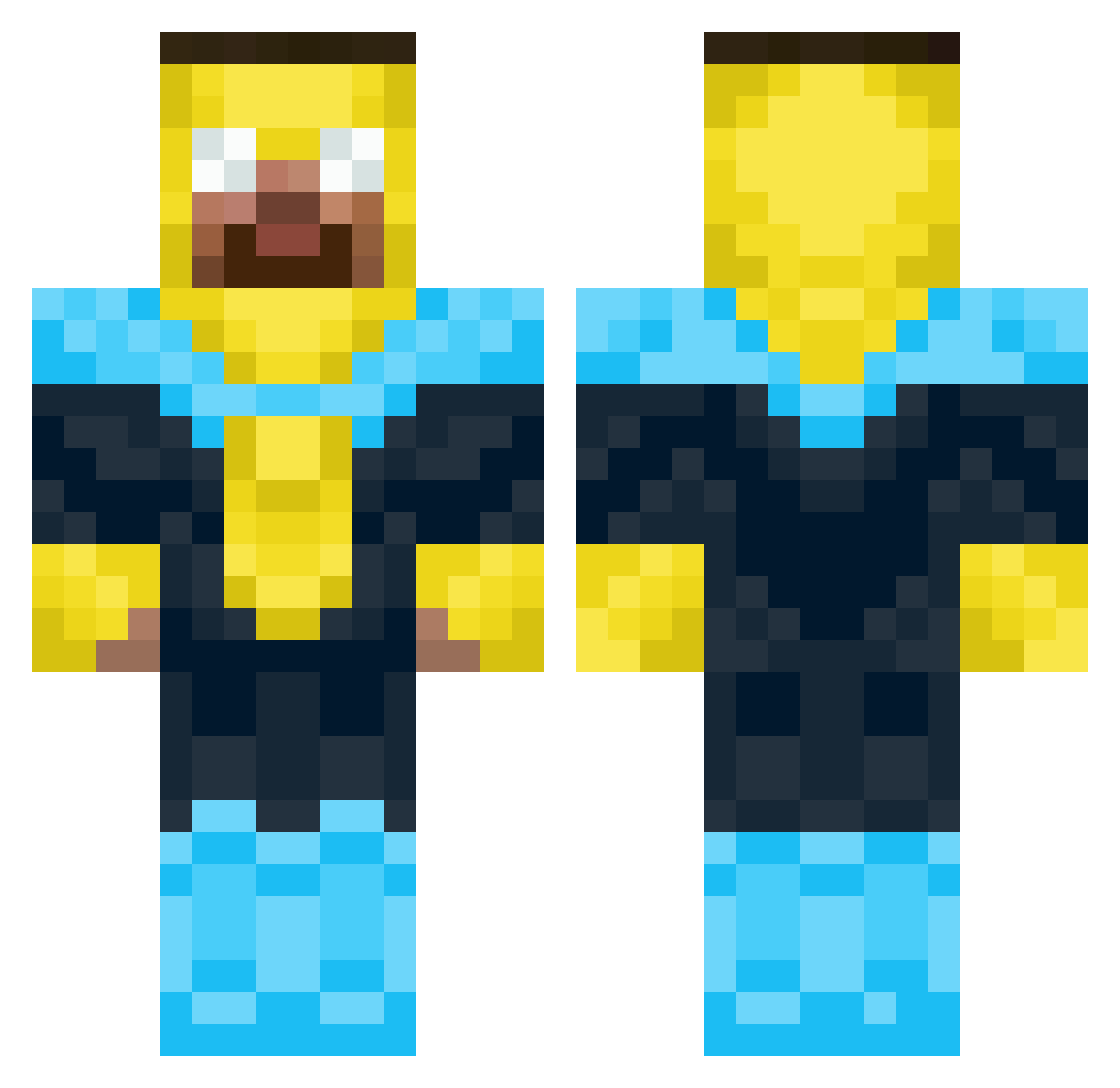 enderee Minecraft skin, front and back view