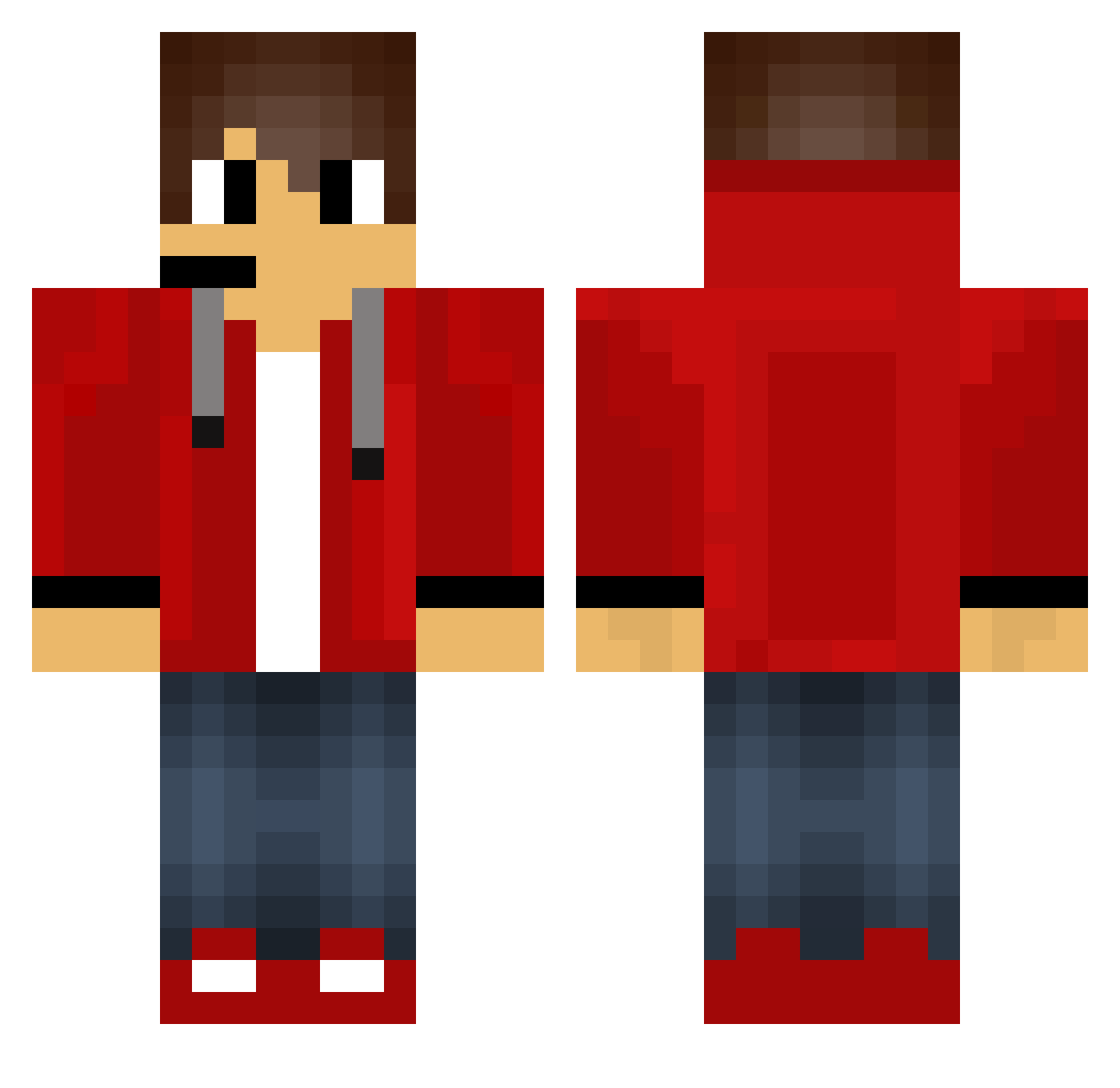 Variers Minecraft skin, front and back view