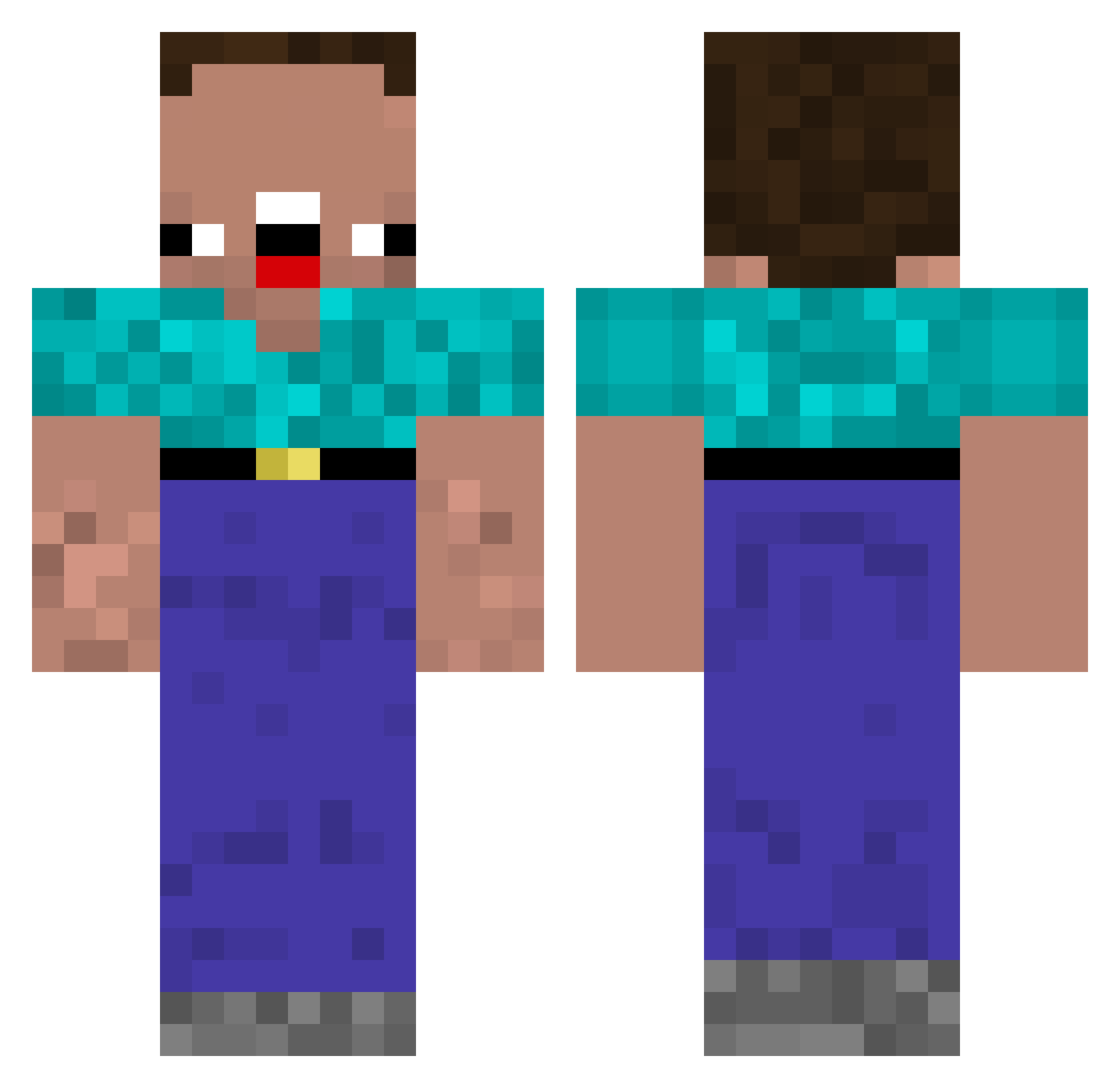 Robin_DARM_HD Minecraft skin, front and back view
