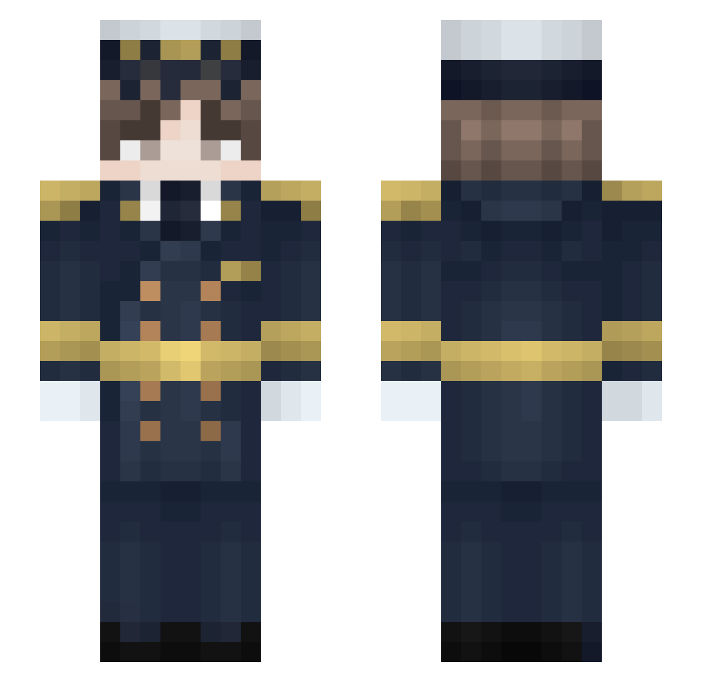 Peywish Minecraft skin, front and back view