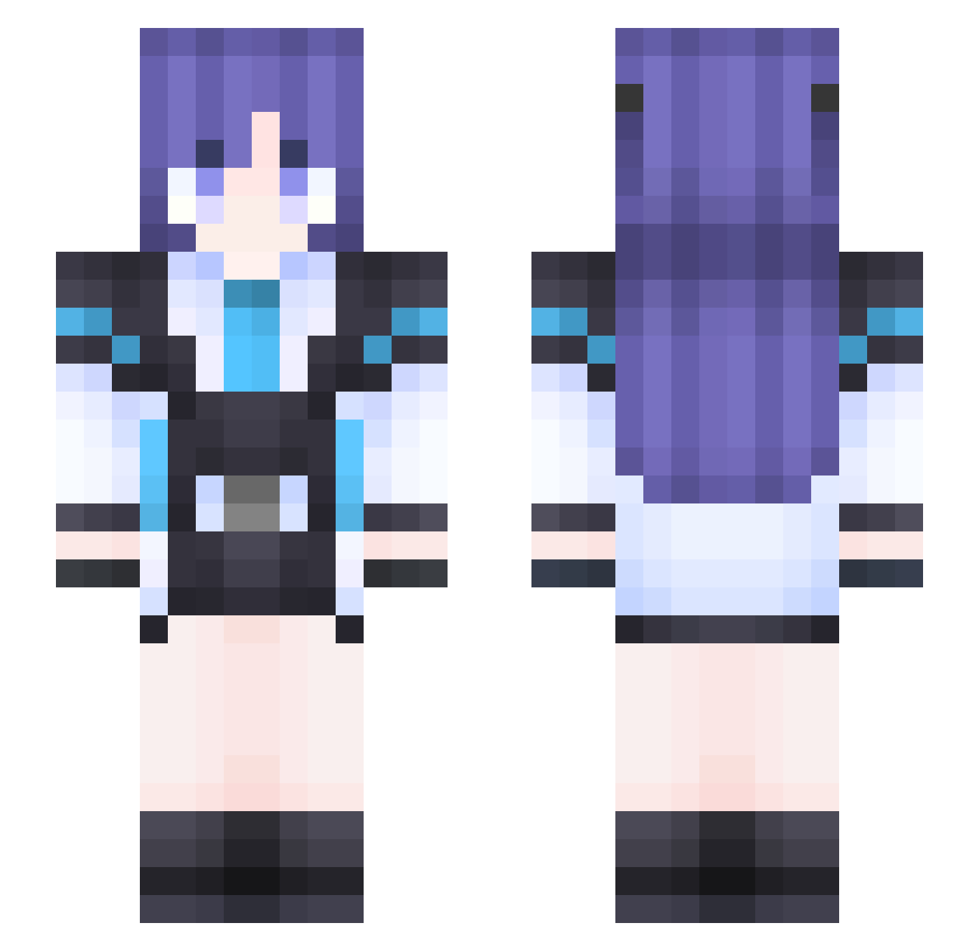 wdnmd0597 Minecraft skin, front and back view