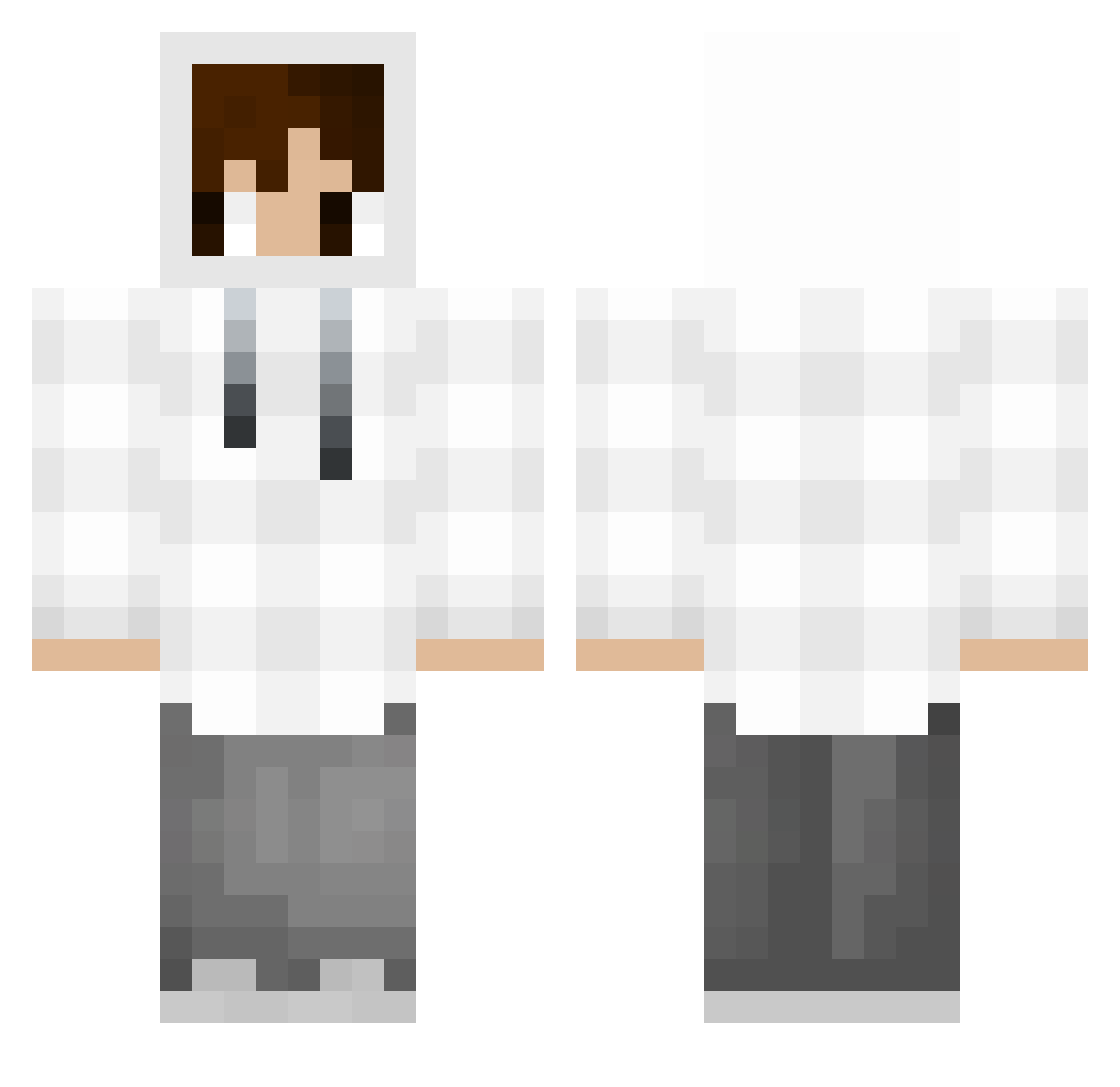 MikrowellePeter Minecraft skin, front and back view