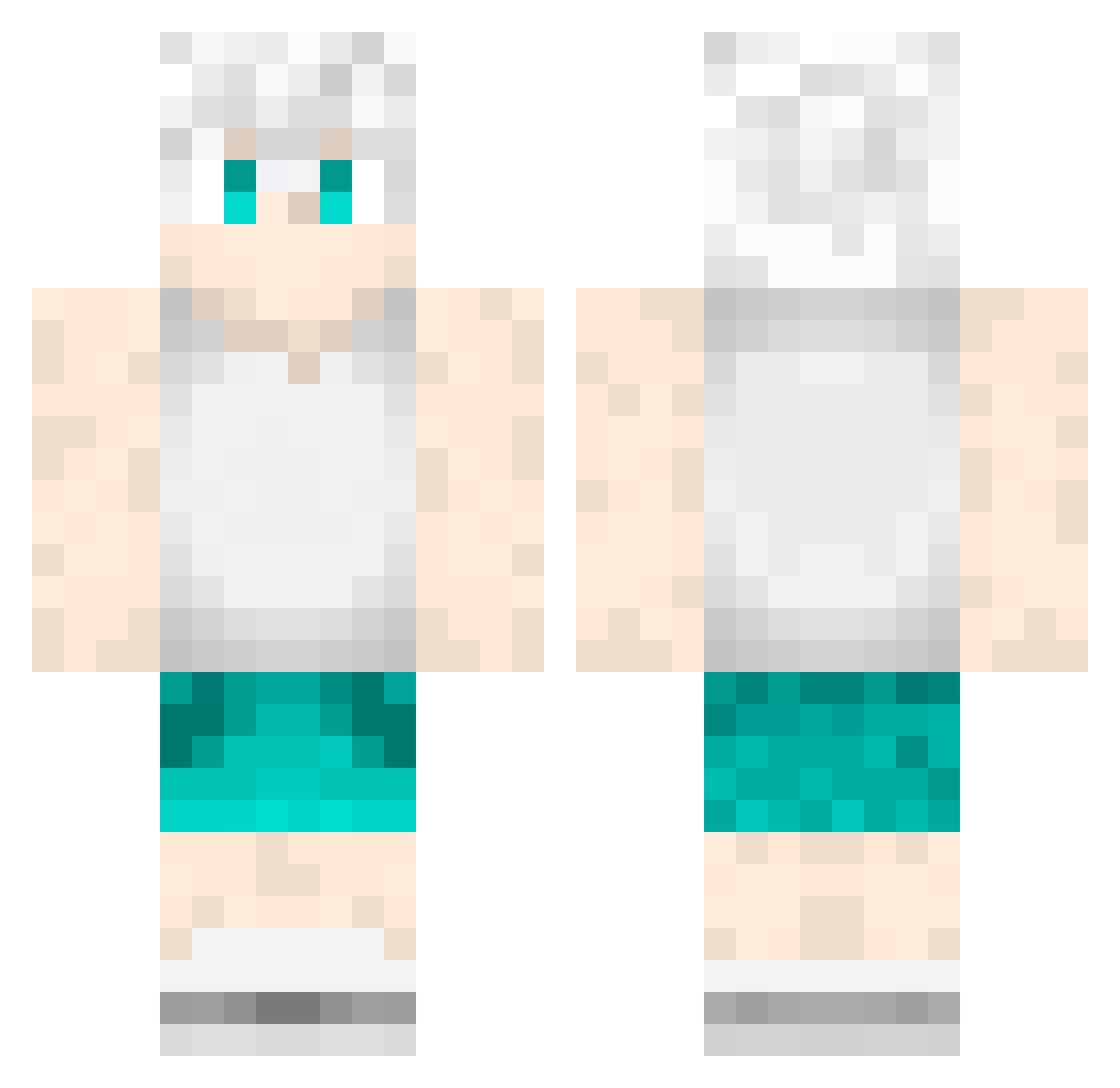 WITER Minecraft skin, front and back view