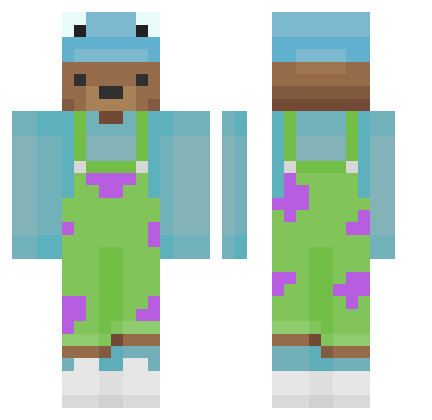 Krisje1605 Minecraft skin, front and back view