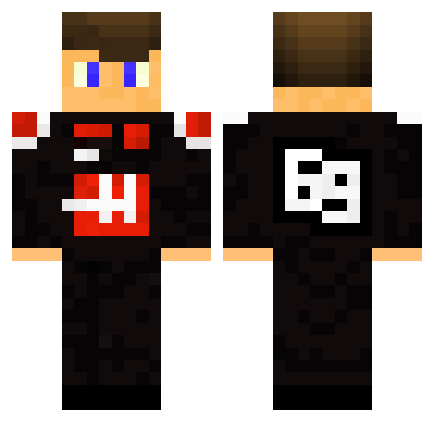 Rappini Minecraft skin, front and back view