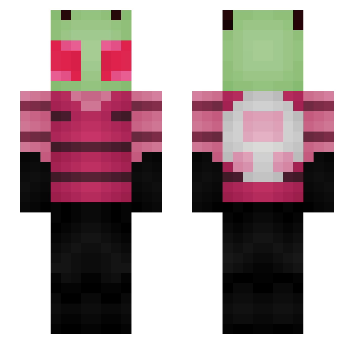 thepossumcat Minecraft skin, front and back view
