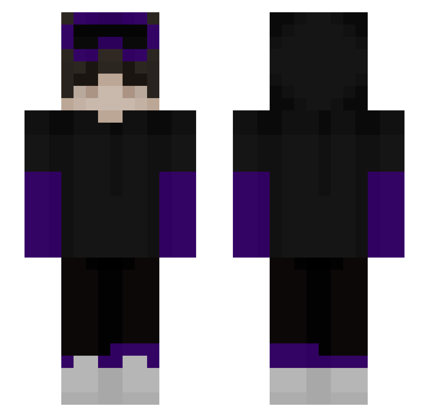 itzOpy Minecraft skin, front and back view