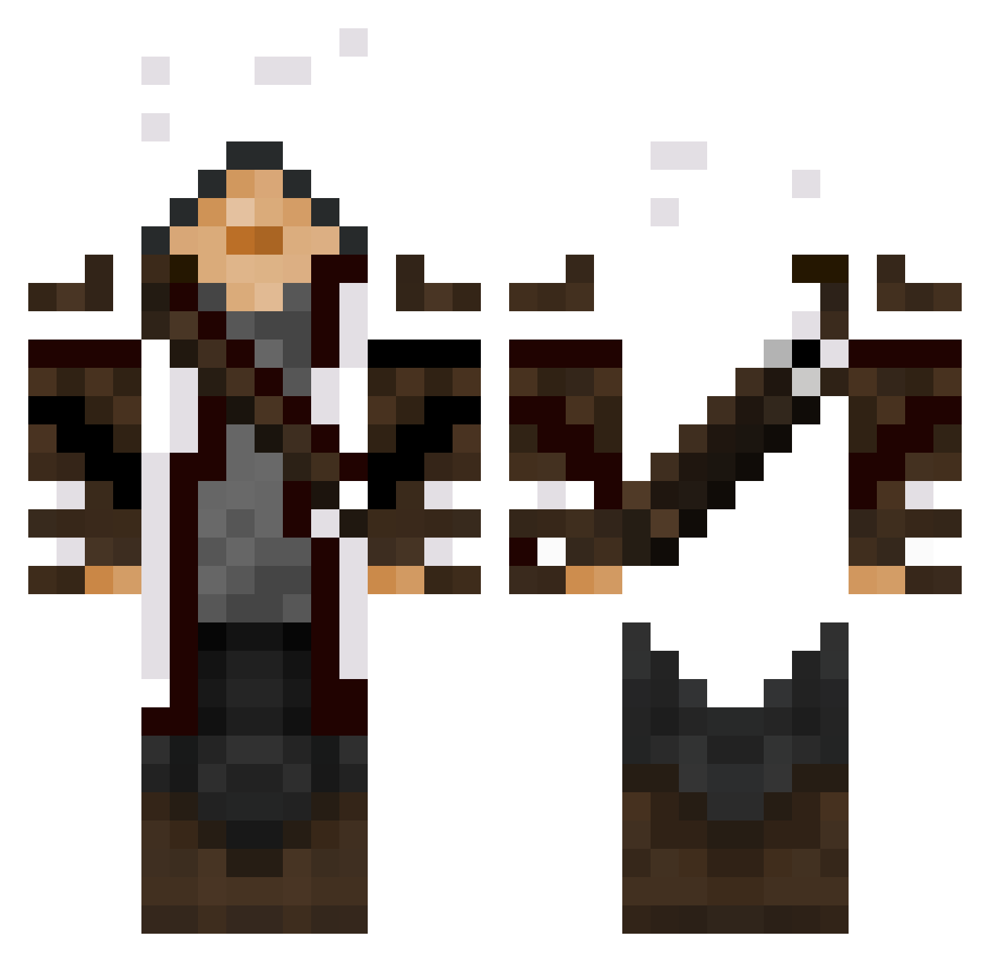 Inspirat Minecraft skin, front and back view