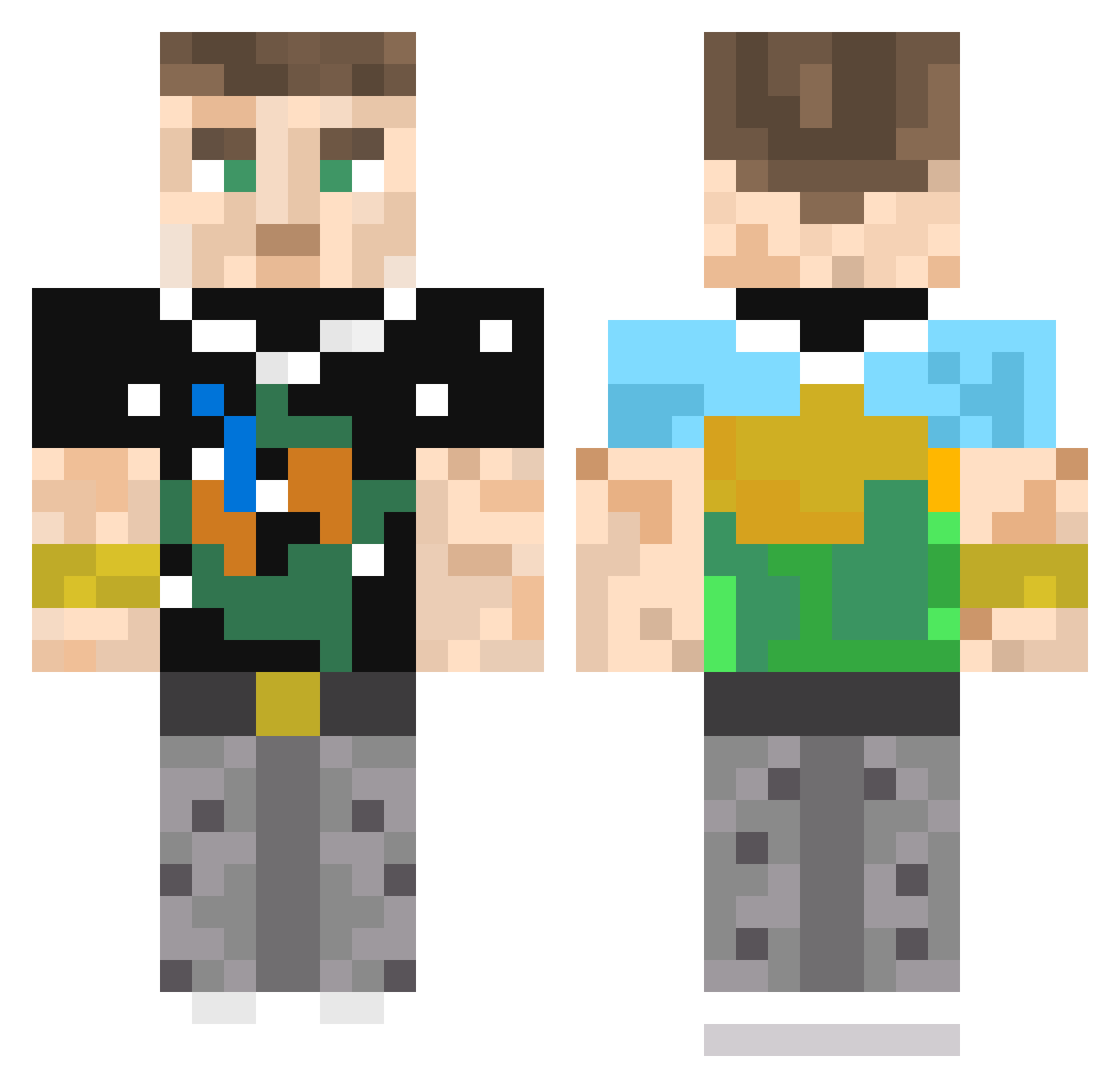 OsDimasek Minecraft skin, front and back view