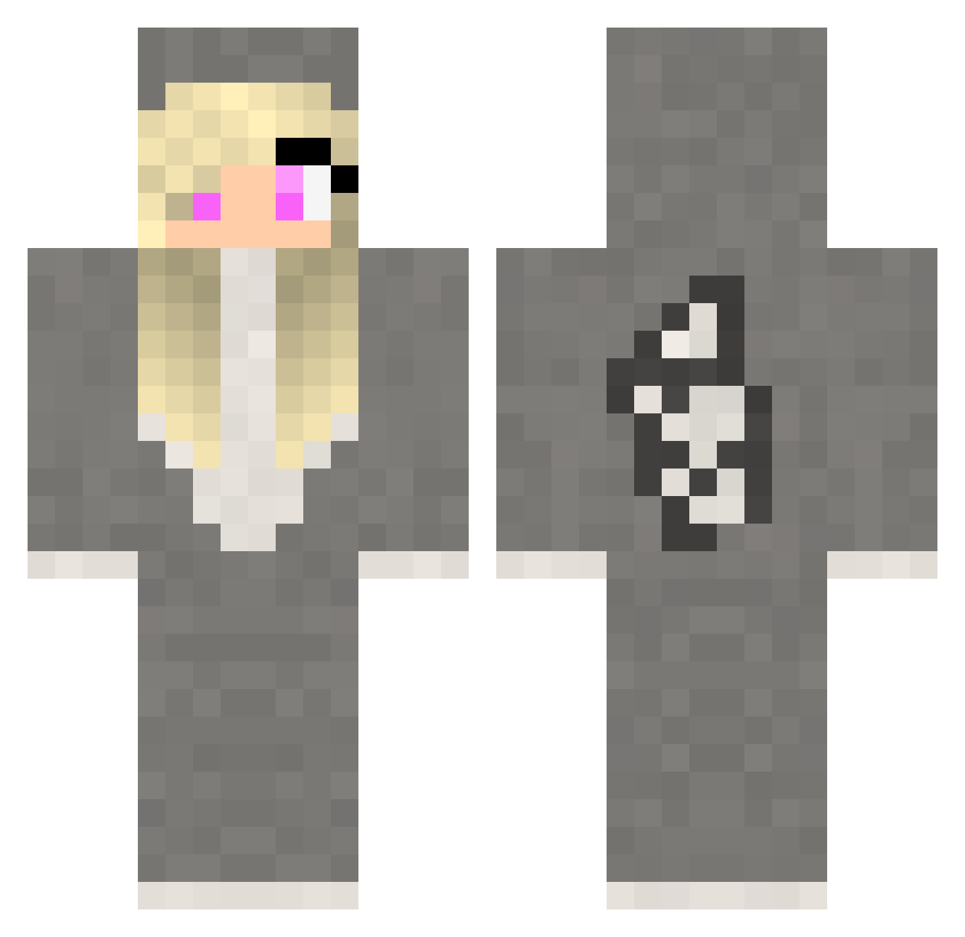 Spirits Minecraft skin, front and back view