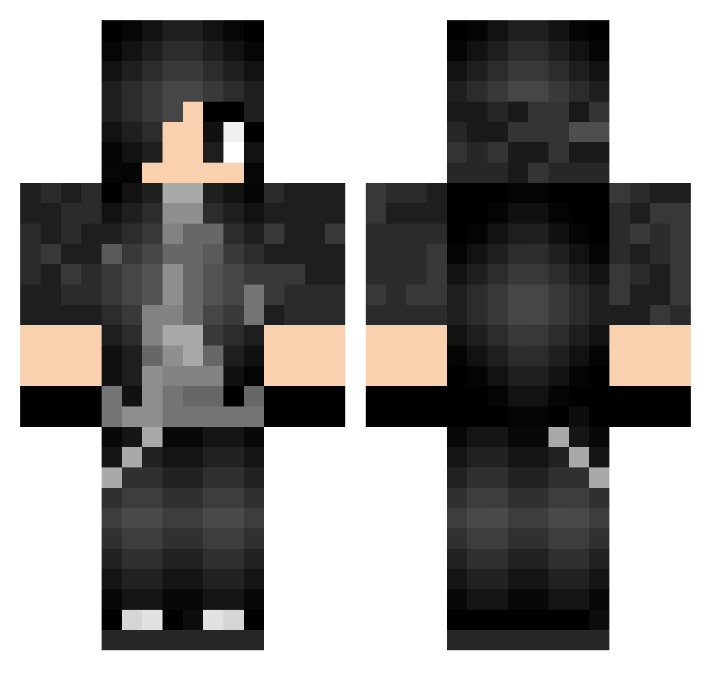 Almeta Minecraft skin, front and back view
