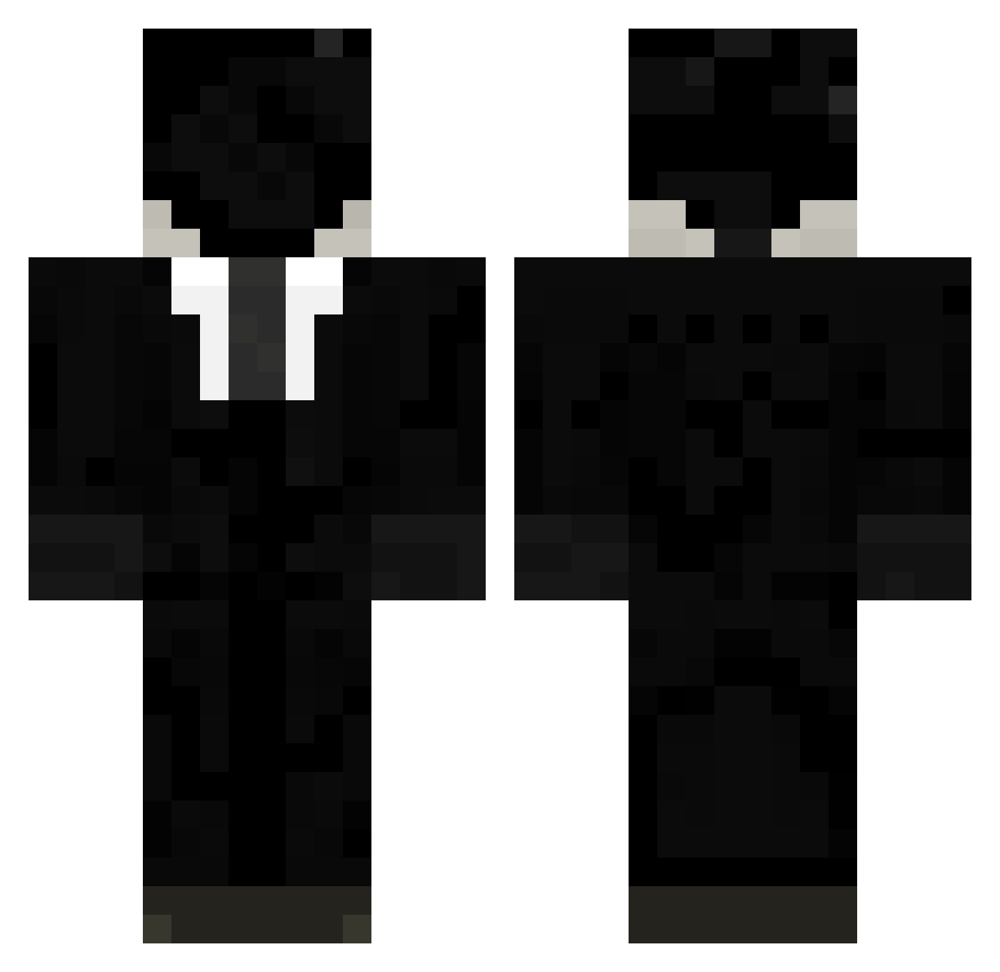 Veldoya Minecraft skin, front and back view