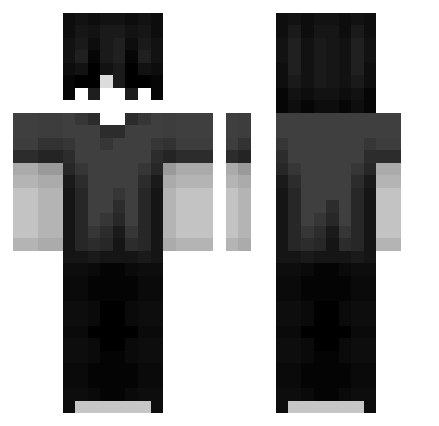 1Dnny Minecraft skin, front and back view