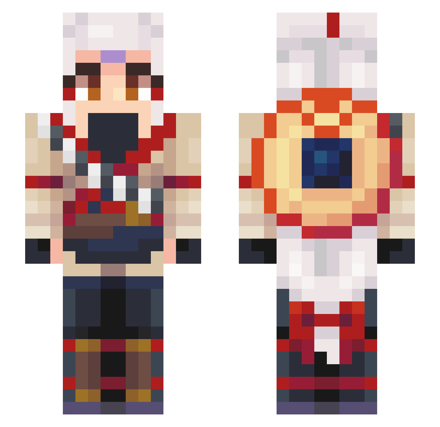 TheMagicalPoe Minecraft skin, front and back view