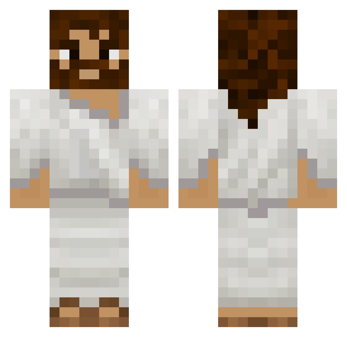 spoghet Minecraft skin, front and back view