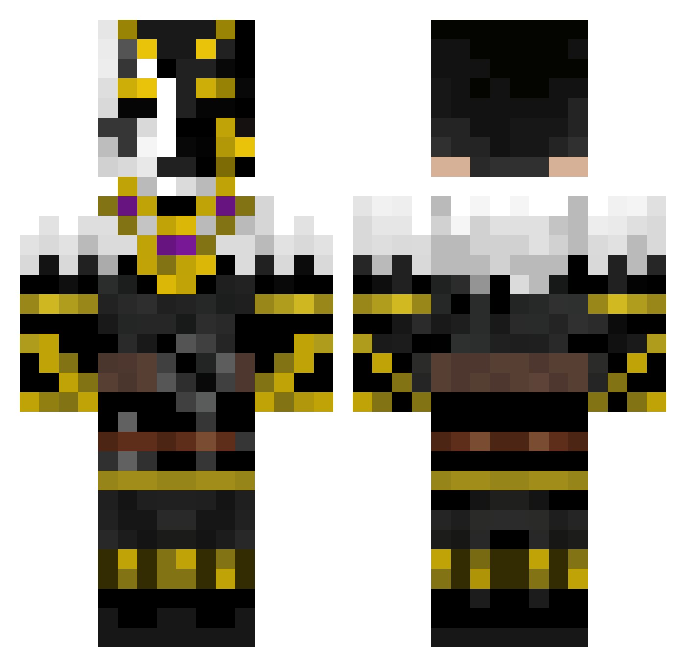 Gor0sei Minecraft skin, front and back view