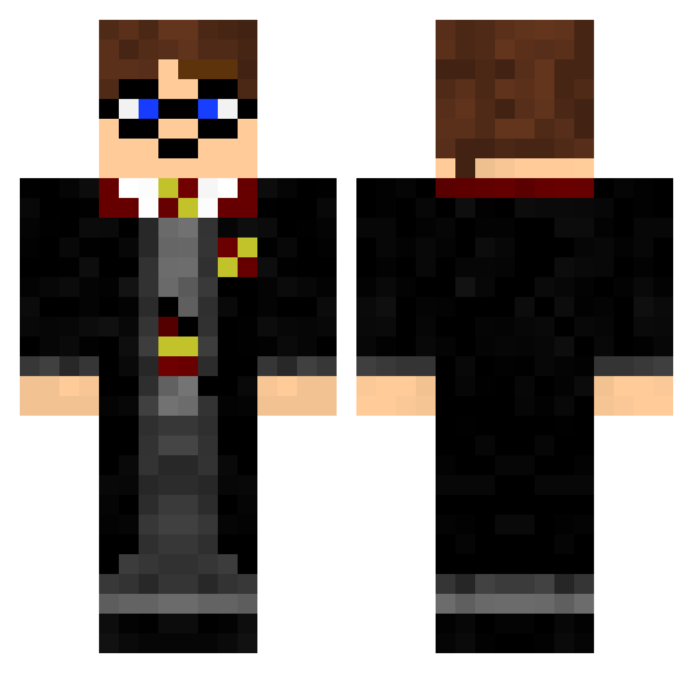 AllbusDumbledore Minecraft skin, front and back view