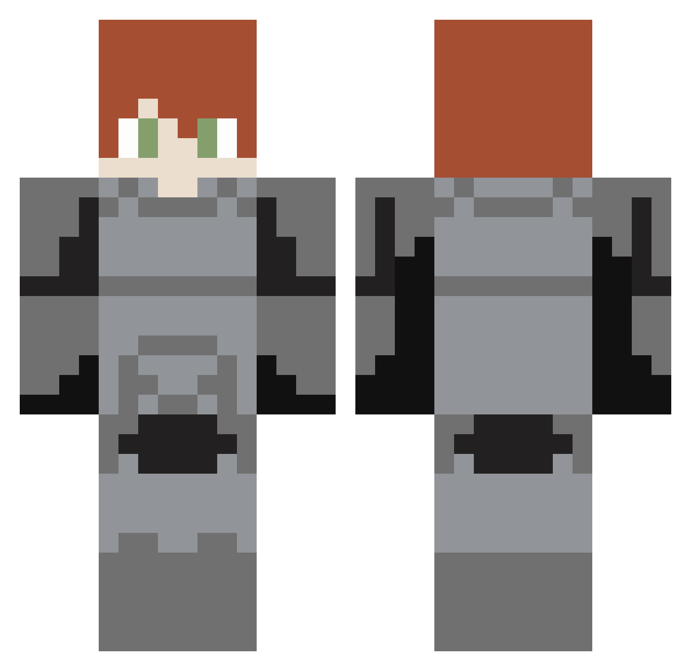 SolarKnightTTV Minecraft skin, front and back view