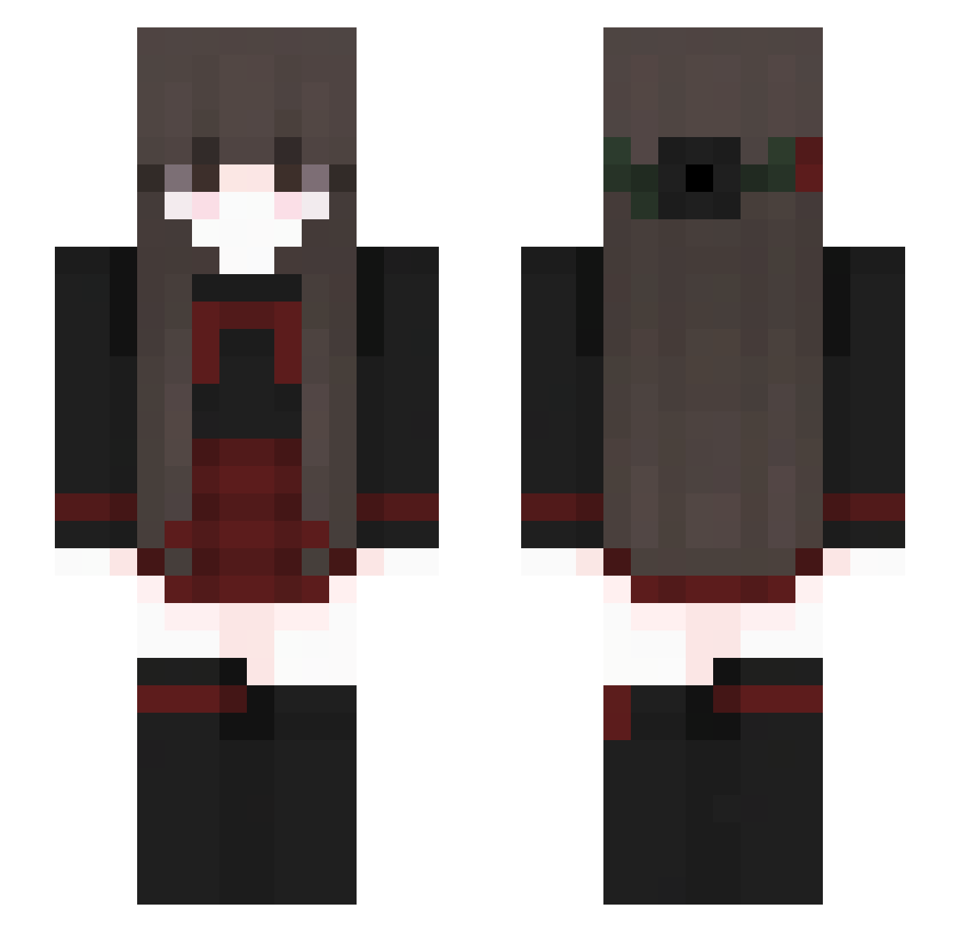 ZaphkielA Minecraft skin, front and back view