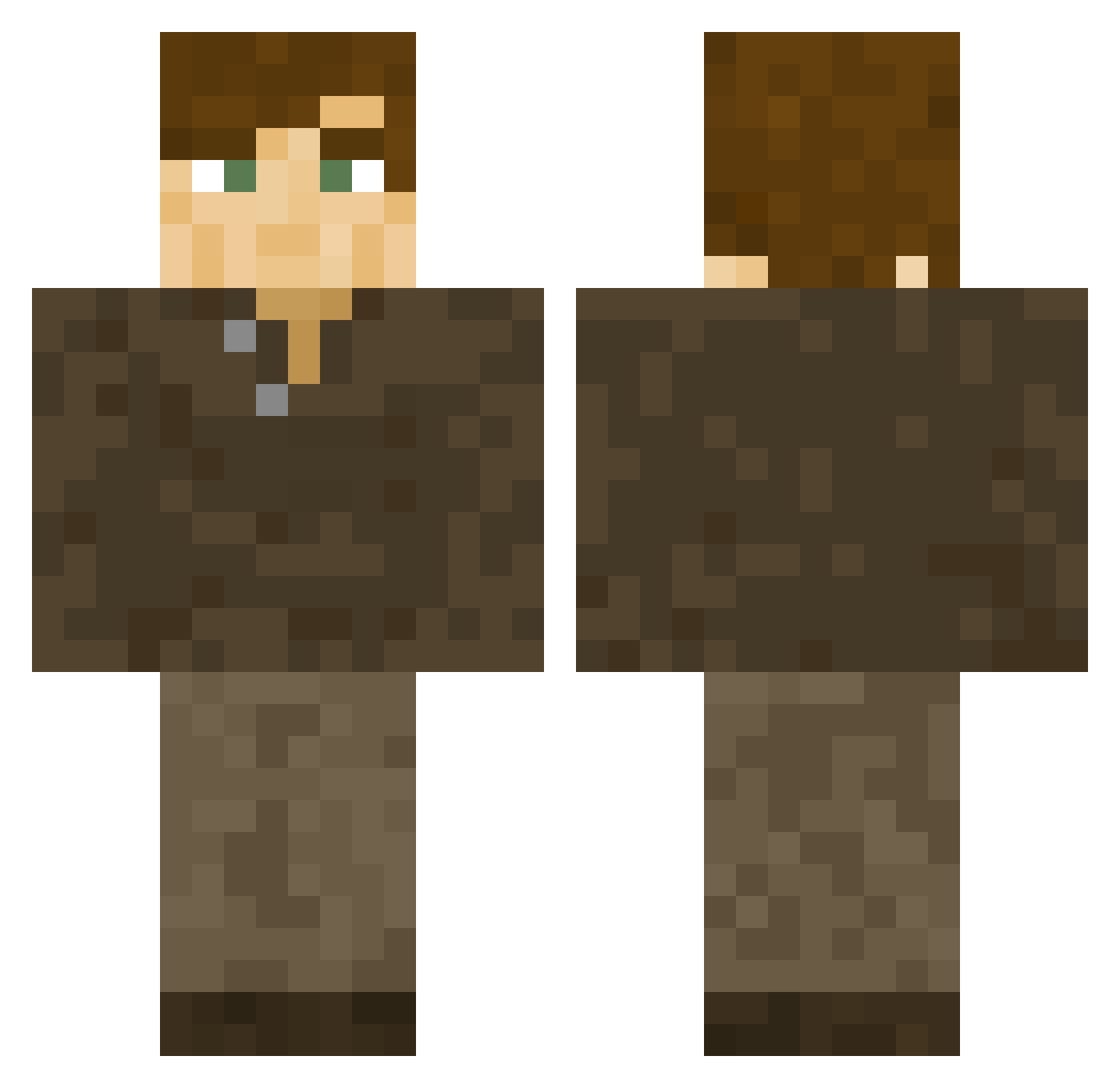 shko_ Minecraft skin, front and back view