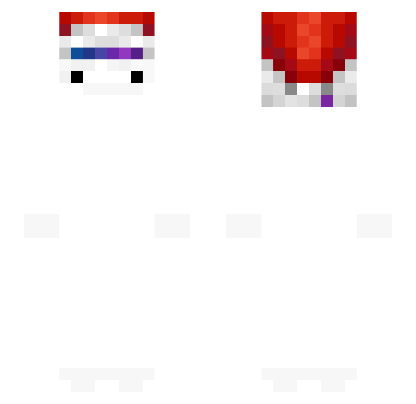 SuPsH0rTy Minecraft skin, front and back view
