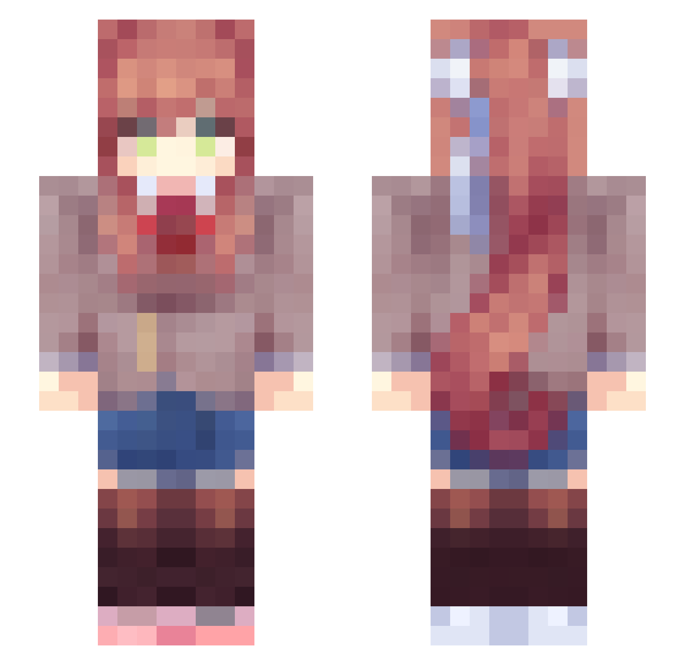 Grzegorz_Sigma Minecraft skin, front and back view