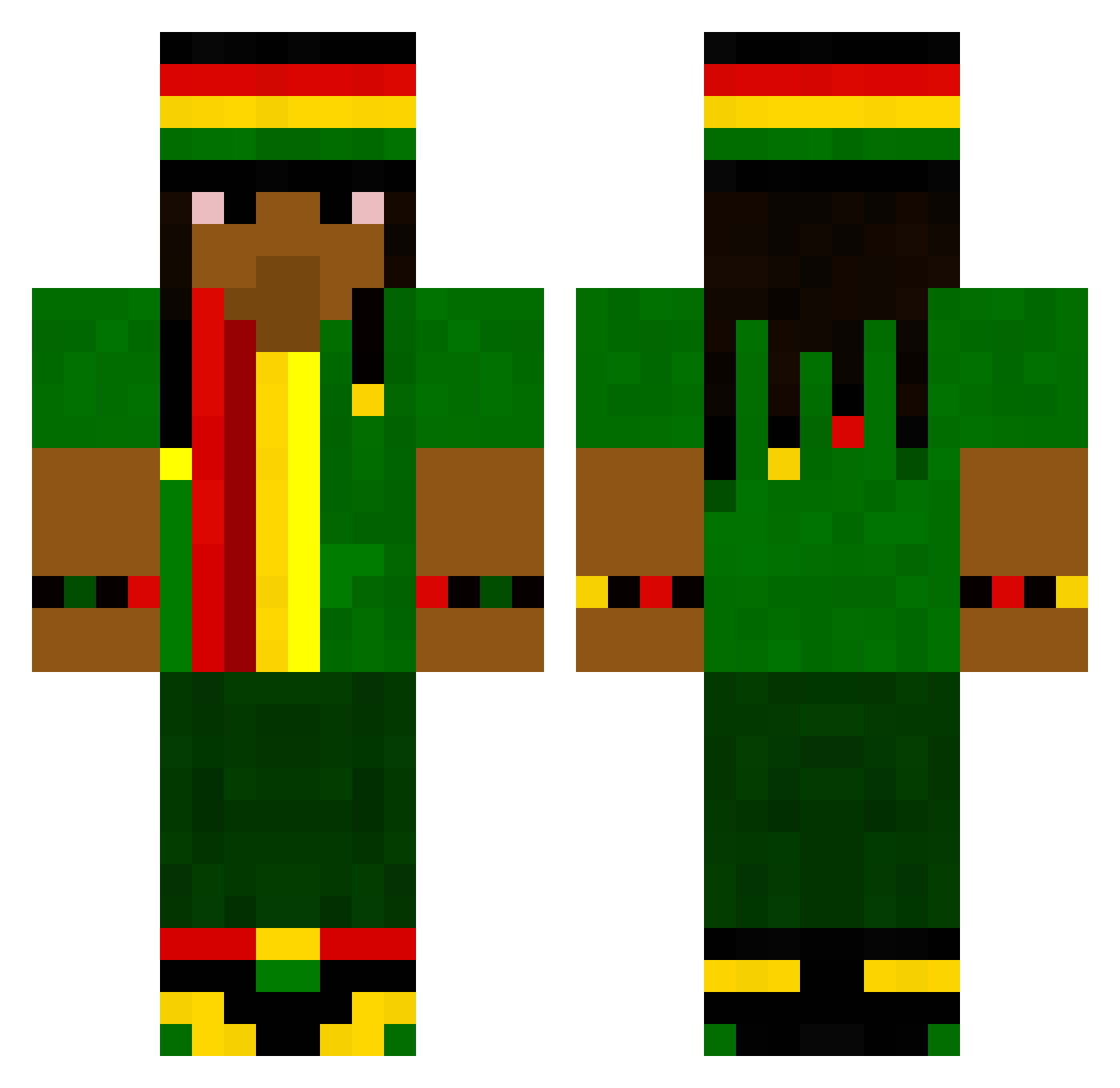 T1CKL3_MONST3R Minecraft skin, front and back view