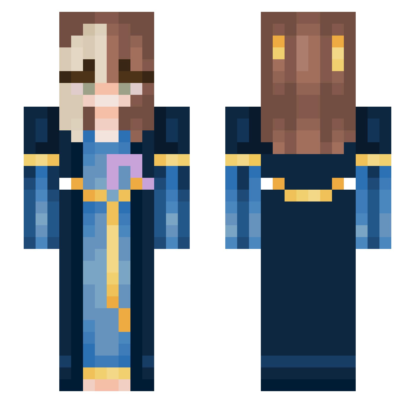 Zara__17 Minecraft skin, front and back view