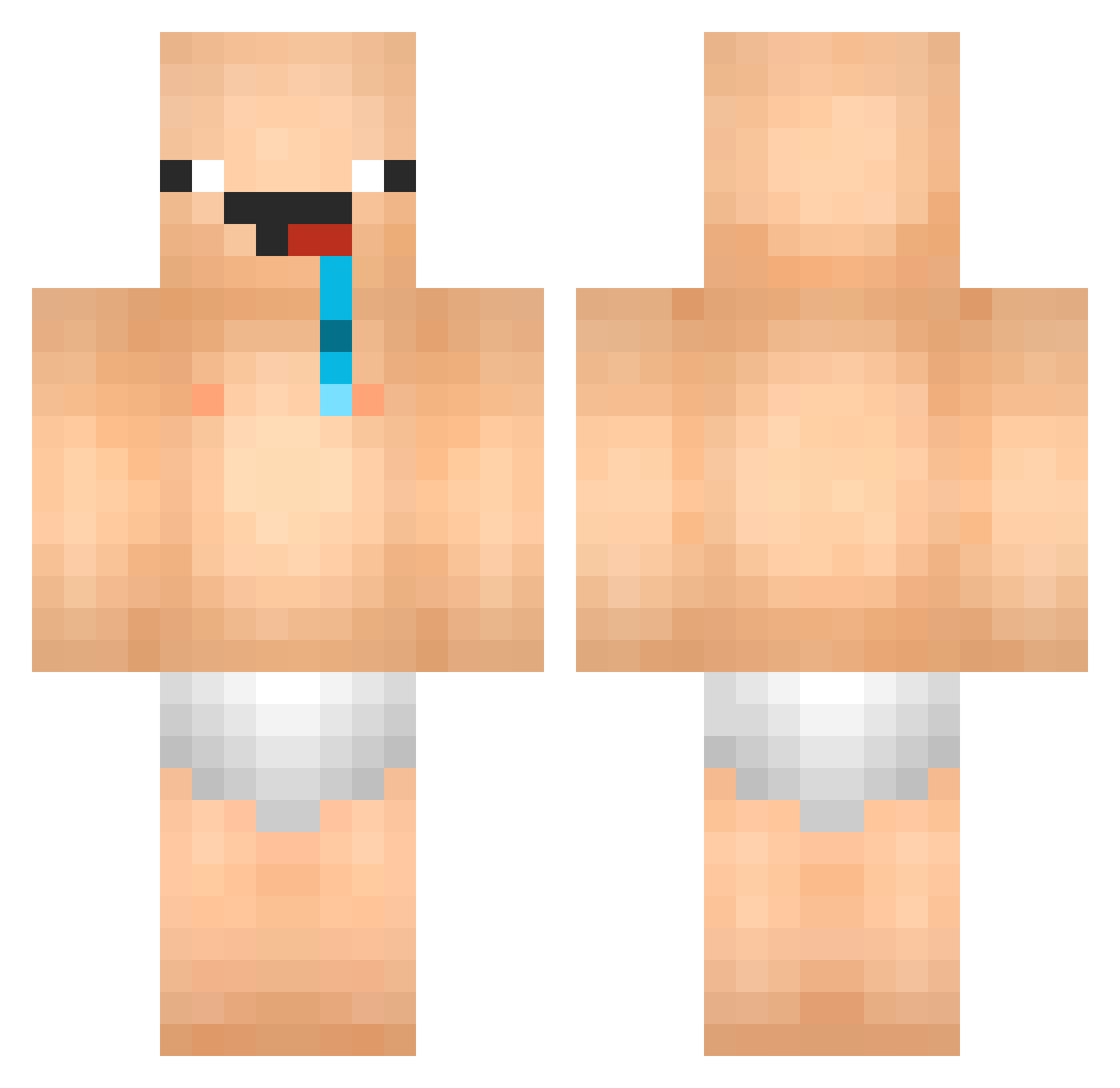 yuuniiii Minecraft skin, front and back view