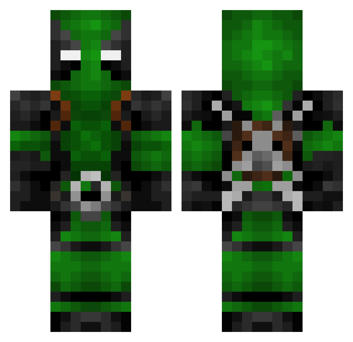 4ev Minecraft skin, front and back view