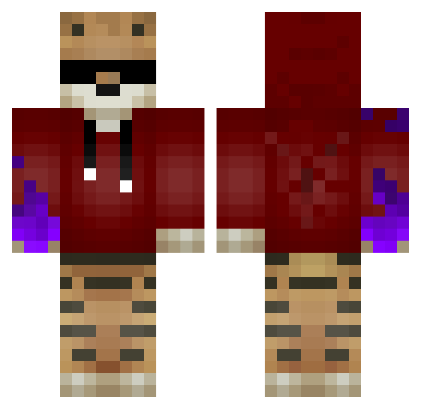 TSV_Benno Minecraft skin, front and back view