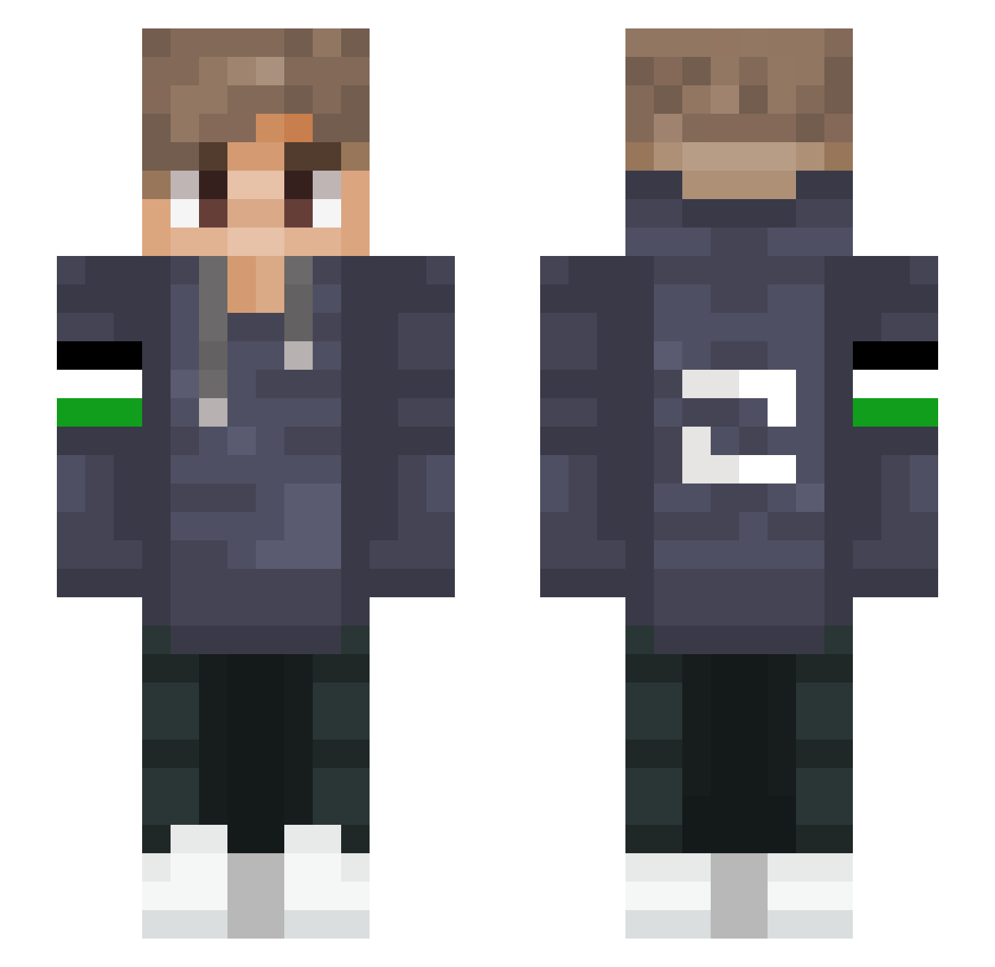 xiiAmer_ Minecraft skin, front and back view