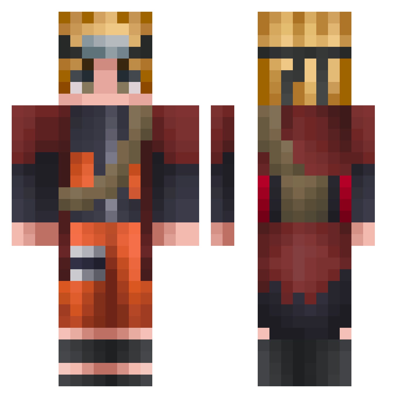 SCHWVAN1224 Minecraft skin, front and back view