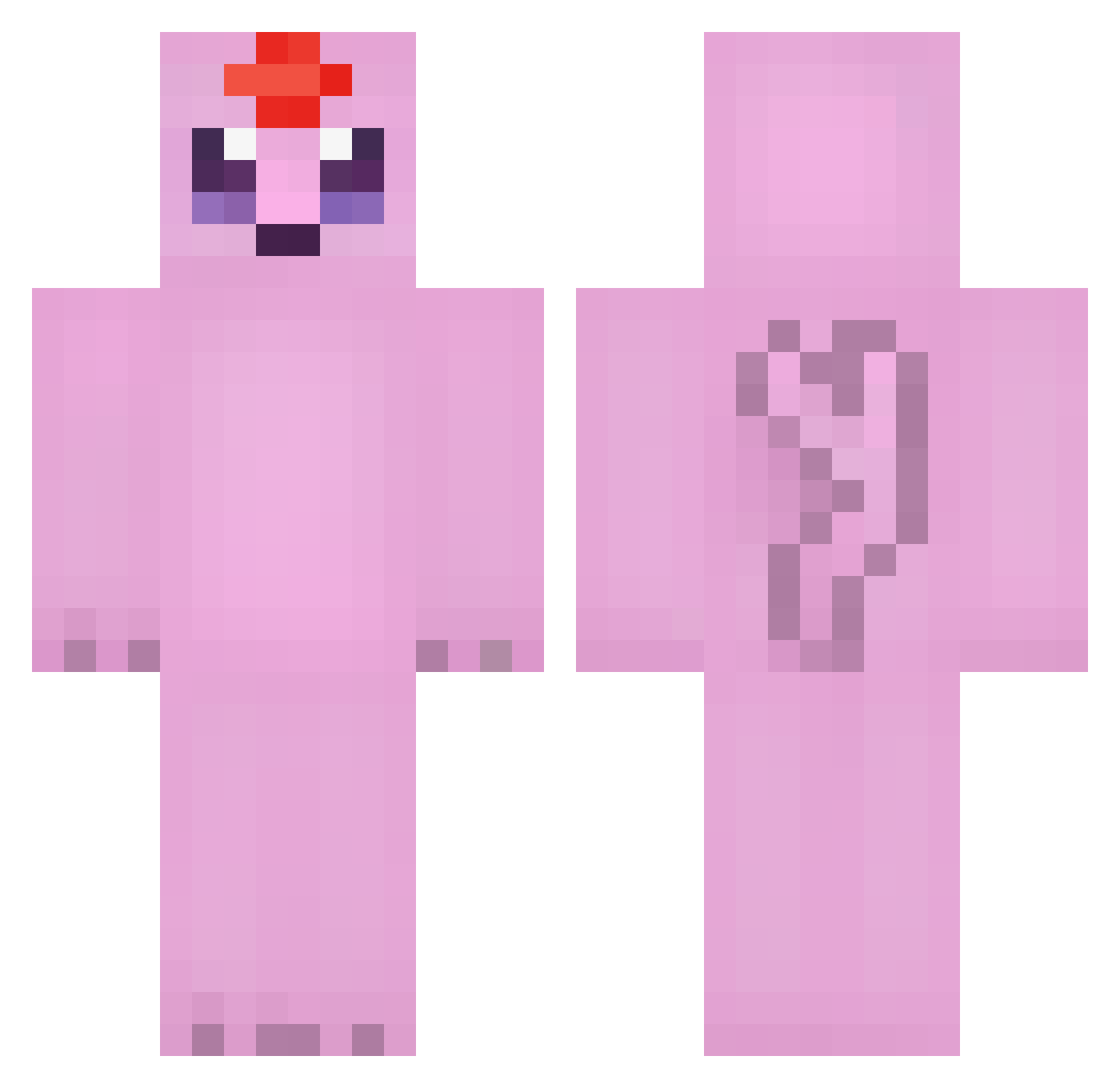 Espeon Minecraft skin, front and back view